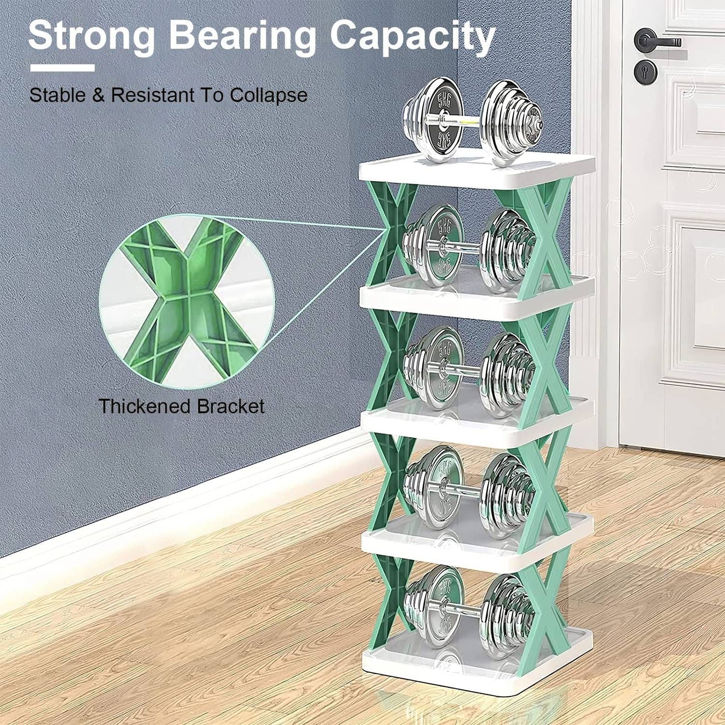 9Tier Narrow Entryway Shoe Rack Free Standing Vertical Shoe Organizer Plastic Shoes Storage Shelf Closet Hallway - DelightsDownSouth