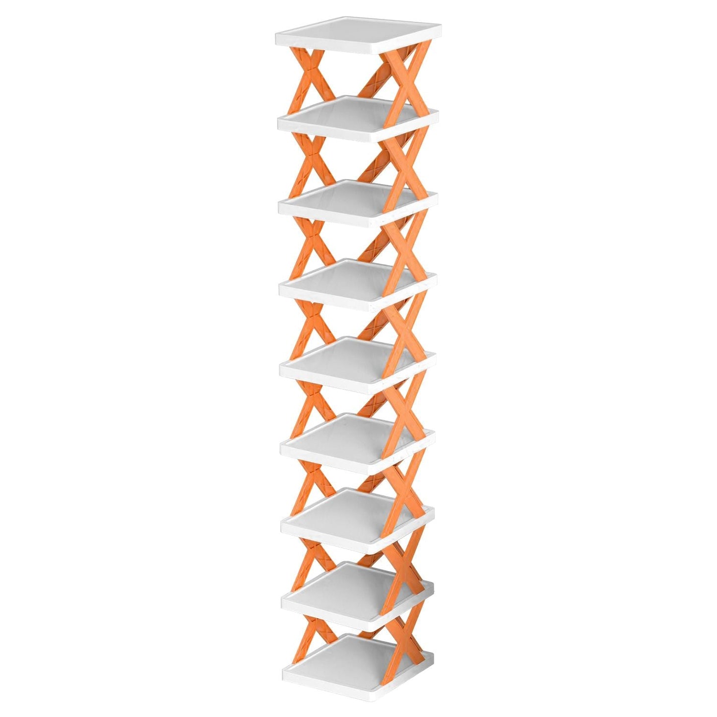 9Tier Narrow Entryway Shoe Rack Free Standing Vertical Shoe Organizer Plastic Shoes Storage Shelf Closet Hallway - DelightsDownSouth