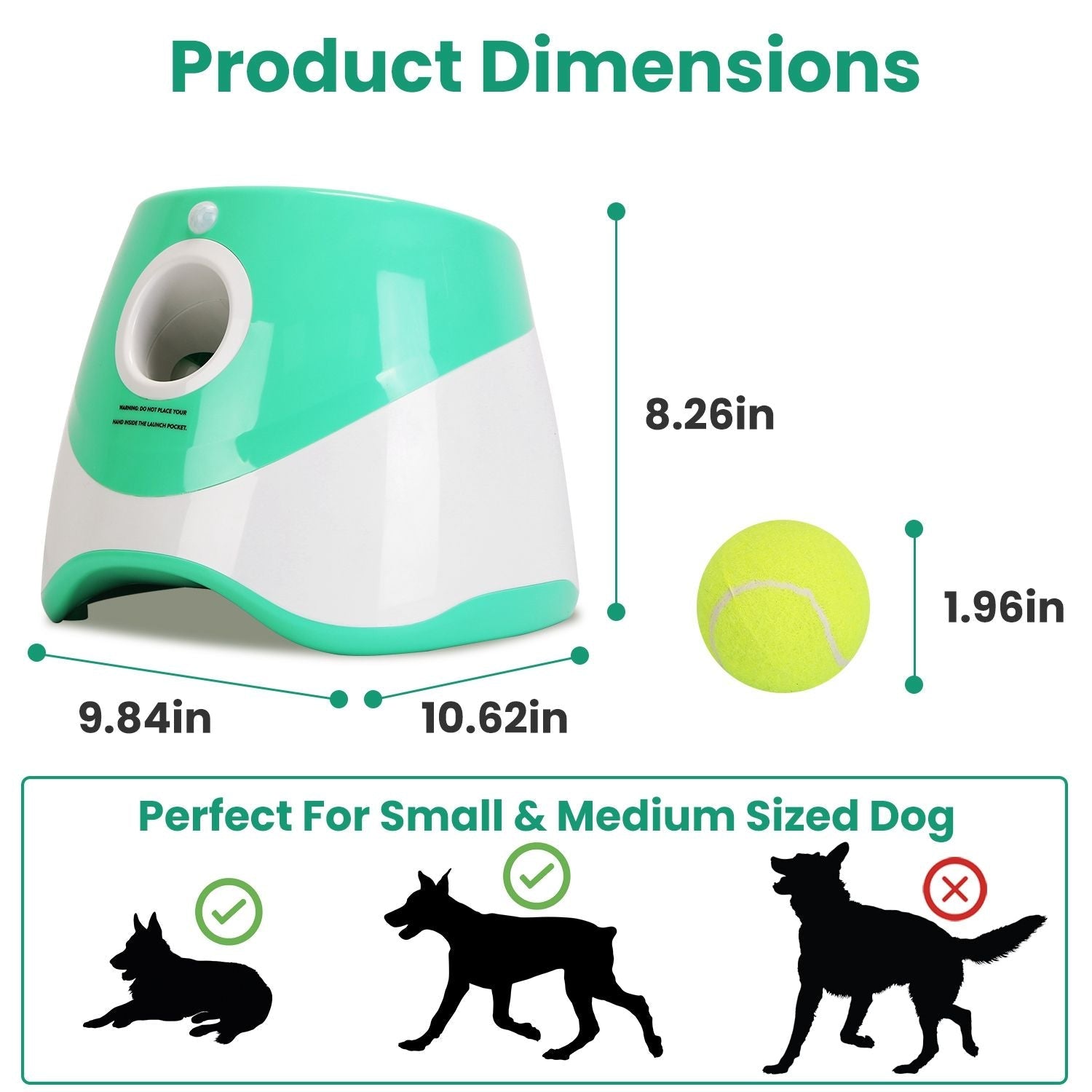 Automatic Dog Ball Launcher Included 6 Tennis Balls Dog With 3 Adjustable Launch Distance Interactive Ball Thrower Fetch Machine For Small Medium Dogs - DelightsDownSouth