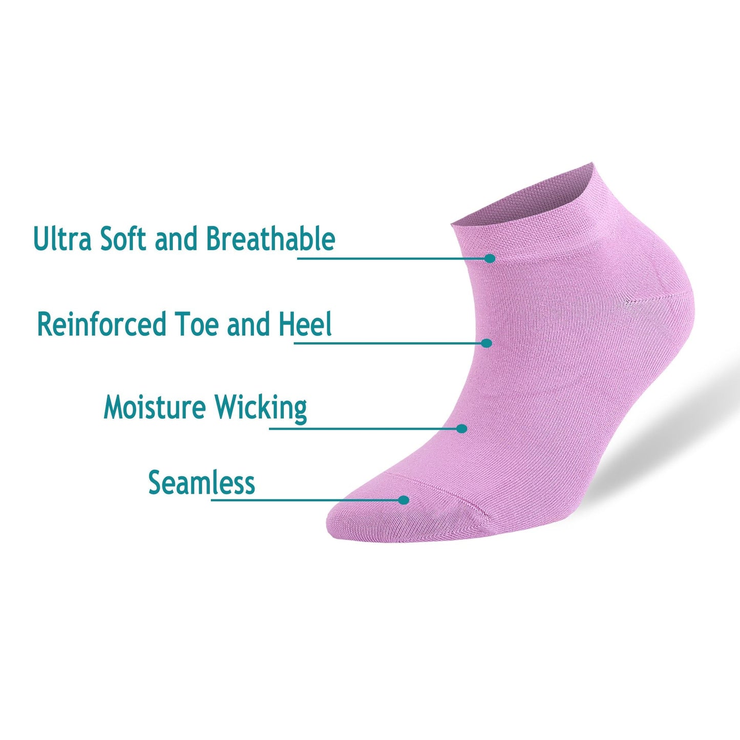 Bamboo Low Cut Ankle Socks for Women 8 Pairs Soft Thin Women Casual Socks with Gift Box - DelightsDownSouth
