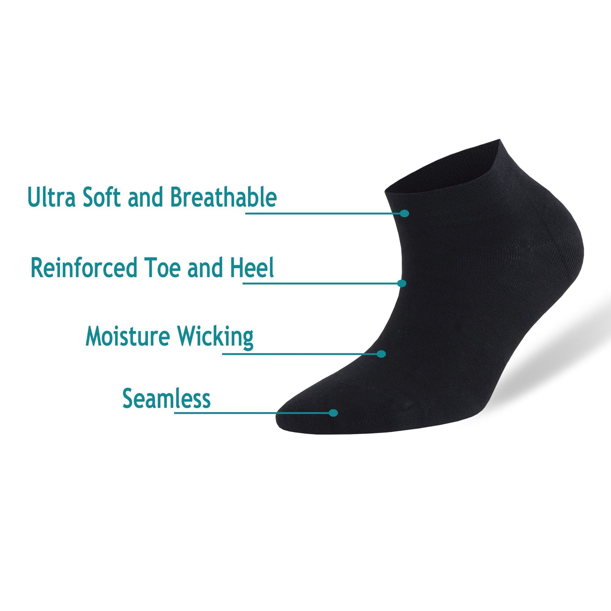 Bamboo Low Cut Ankle Socks for Women 8 Pairs Soft Thin Women Casual Socks with Gift Box - DelightsDownSouth