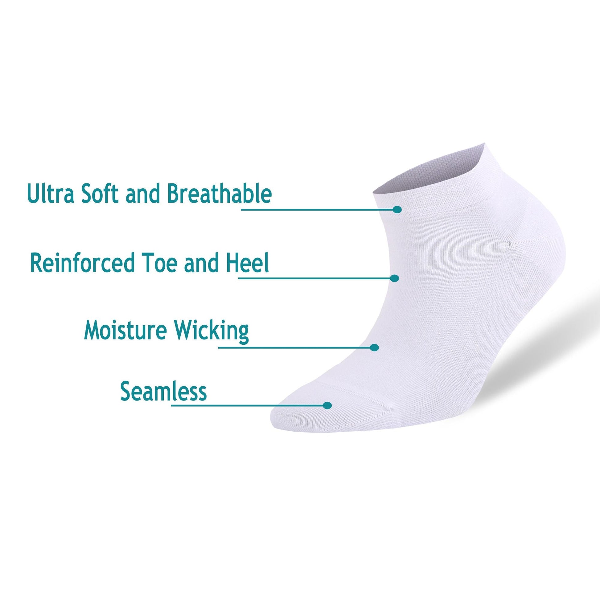 Bamboo Low Cut Ankle Socks for Women 8 Pairs Soft Thin Women Casual Socks with Gift Box - DelightsDownSouth