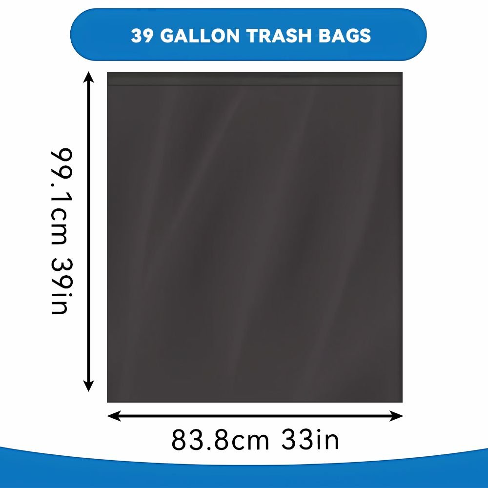 Boxed Disposable Garbage Bag 70 Pieces Puncture Tear Resistant Trash Bags, 39 Gallon Capacity, Multipurpose Cleaning Supplies For Industrial, Garden, Home, And Commercial Use - Durable, Leak - Proof - DelightsDownSouth