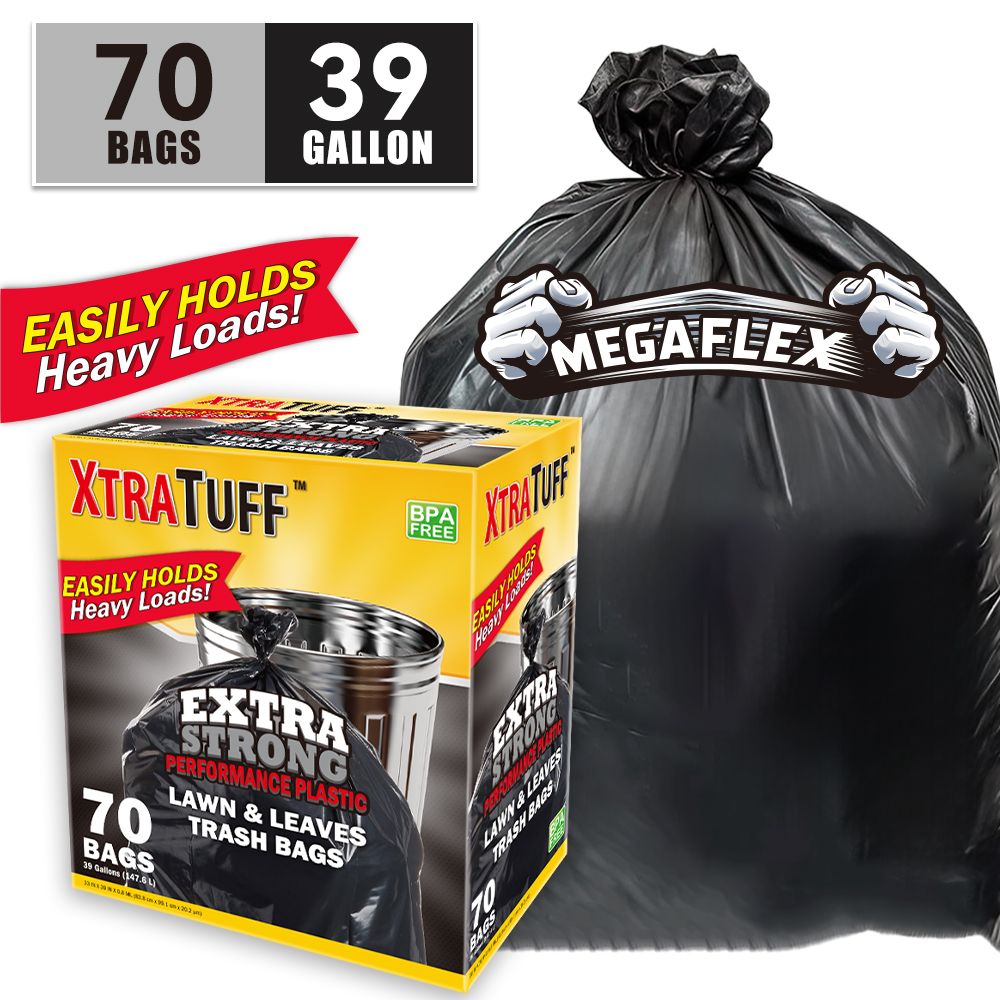 Boxed Disposable Garbage Bag 70 Pieces Puncture Tear Resistant Trash Bags, 39 Gallon Capacity, Multipurpose Cleaning Supplies For Industrial, Garden, Home, And Commercial Use - Durable, Leak - Proof - DelightsDownSouth