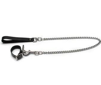 Buckling Cockring and Chain Leash Set - DelightsDownSouth