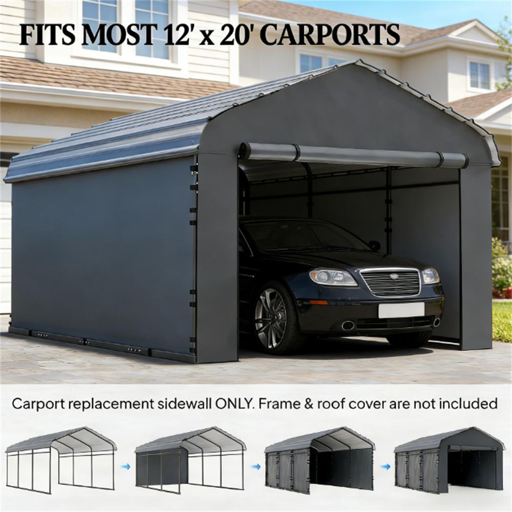 Car shed side wall panel, replace side wall cover, dark gray (only replace car shed side wall) - DelightsDownSouth