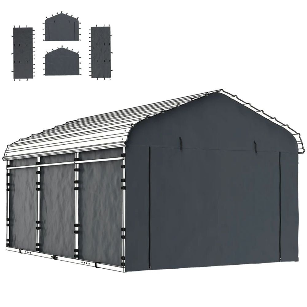 Car shed side wall panel, replace side wall cover, dark gray (only replace car shed side wall) - DelightsDownSouth