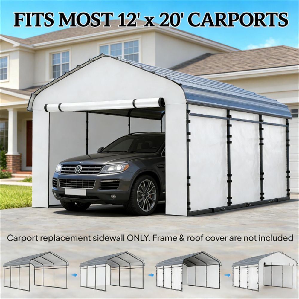 Car shed side wall panel, replace side wall cover, white (only replace car shed side wall) - DelightsDownSouth