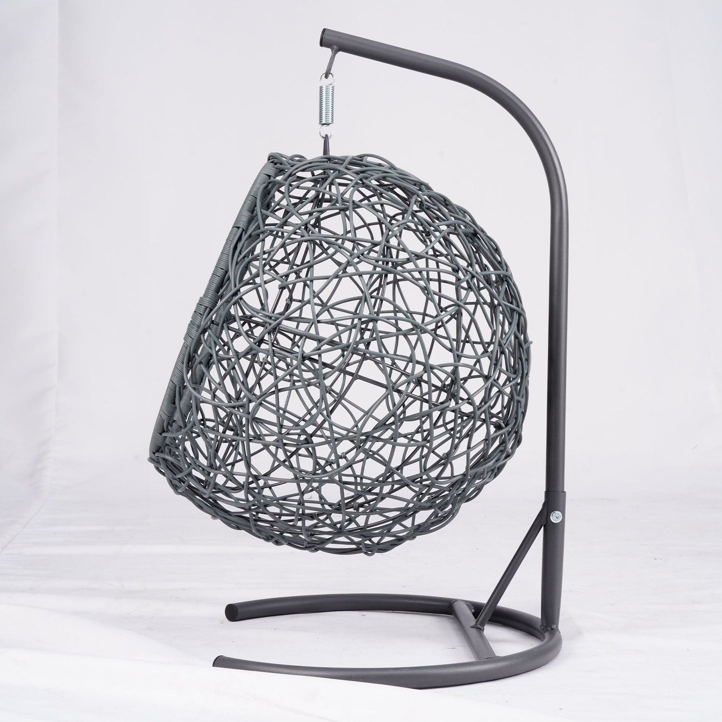 Cat Swing Bed with Stand & Cushion, Cat Egg Chair with Rattan Wicker Appearance, Indoor Hanging Swinging Cat Bed for Cats, Small Dogs, and Small Animals.Gray - DelightsDownSouth