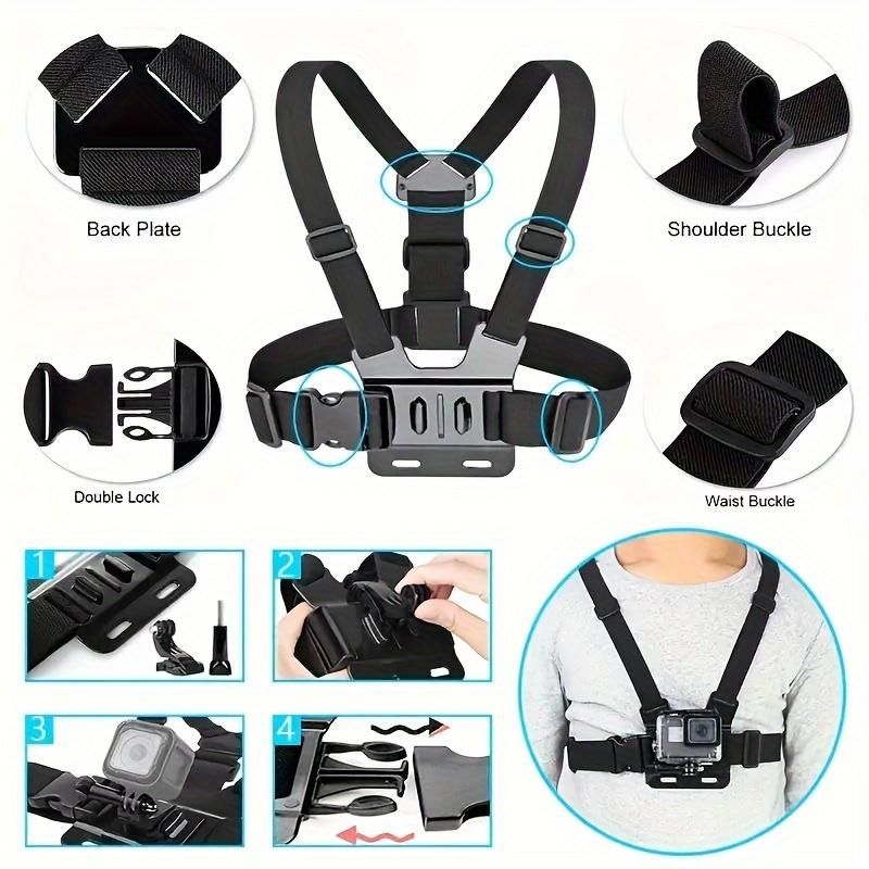 Chest Strap Cell Phone Holder, Adjustable Cell Phone Chest Strap Holder, Outdoor Riding Chest Strap Holder, First View Shooting Accessory For Skiing, Riding, Boating, Hunting, Sports - DelightsDownSouth