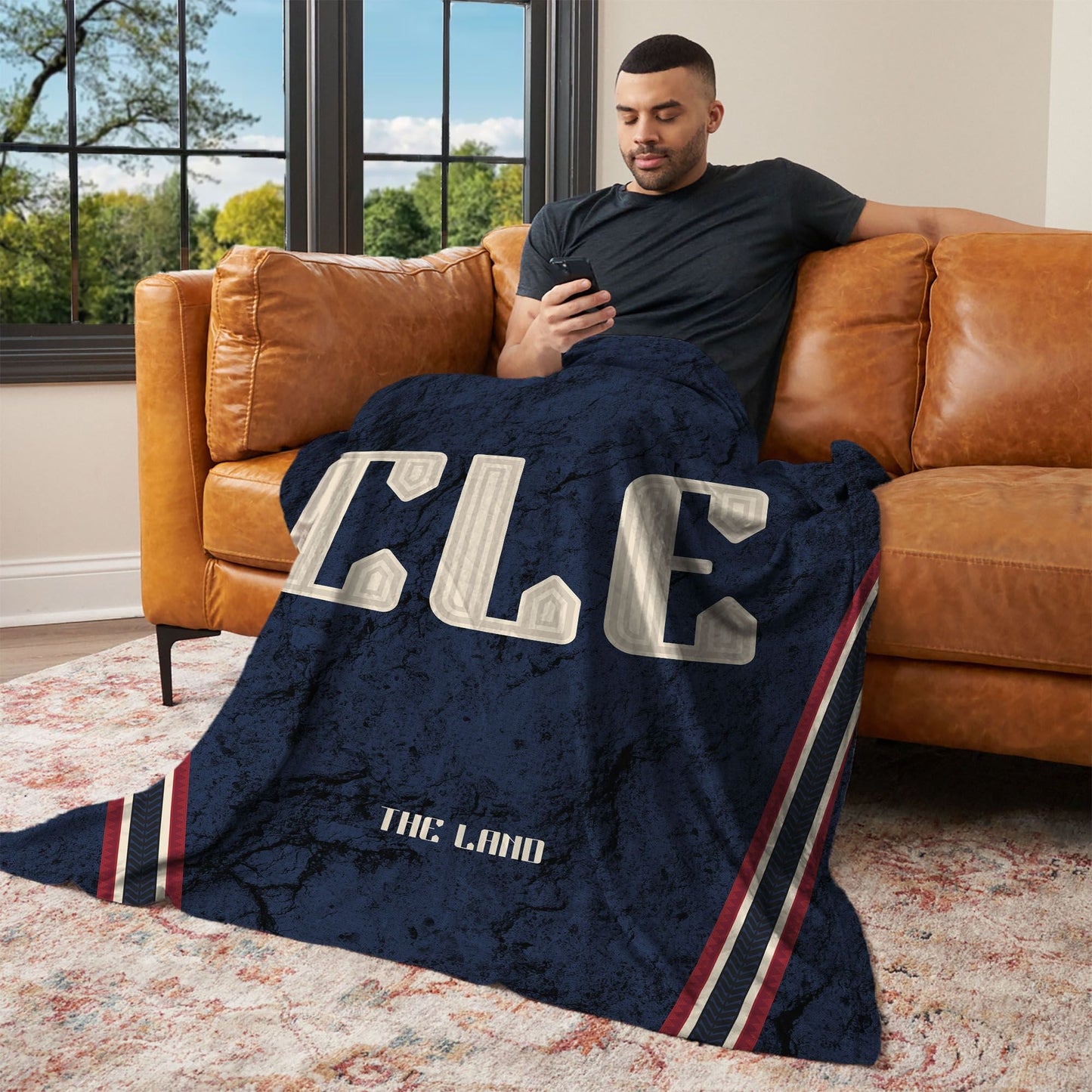 Cleveland Guardians MLB City Connect Silk Touch Throw Blanket 50 x 60 inches - DelightsDownSouth