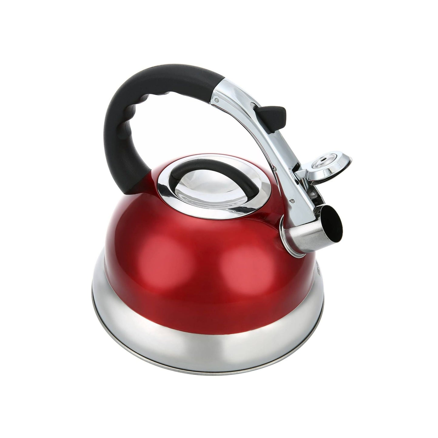 Compatible Stovetop Kettle, Stainless Steel Red, 8.90 x 8.90 x 10.20 inches - DelightsDownSouth