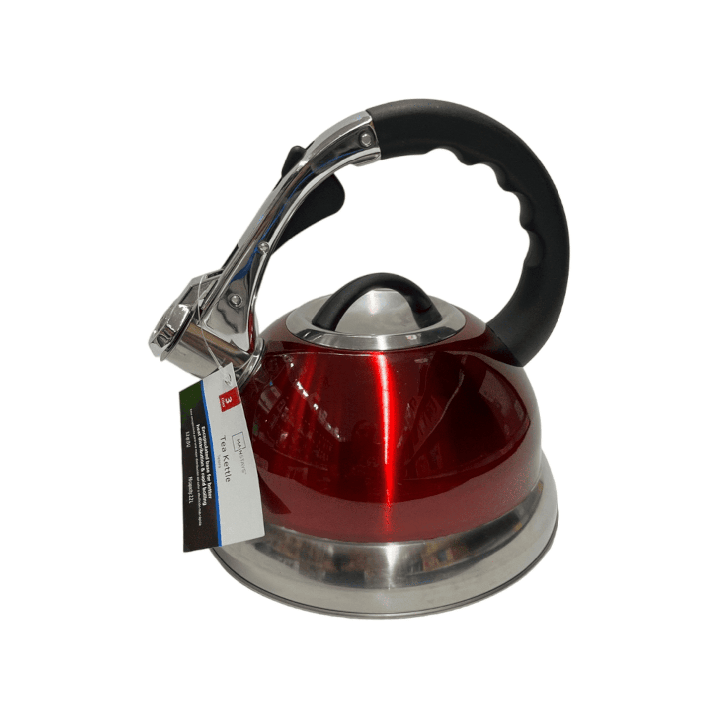 Compatible Stovetop Kettle, Stainless Steel Red, 8.90 x 8.90 x 10.20 inches - DelightsDownSouth
