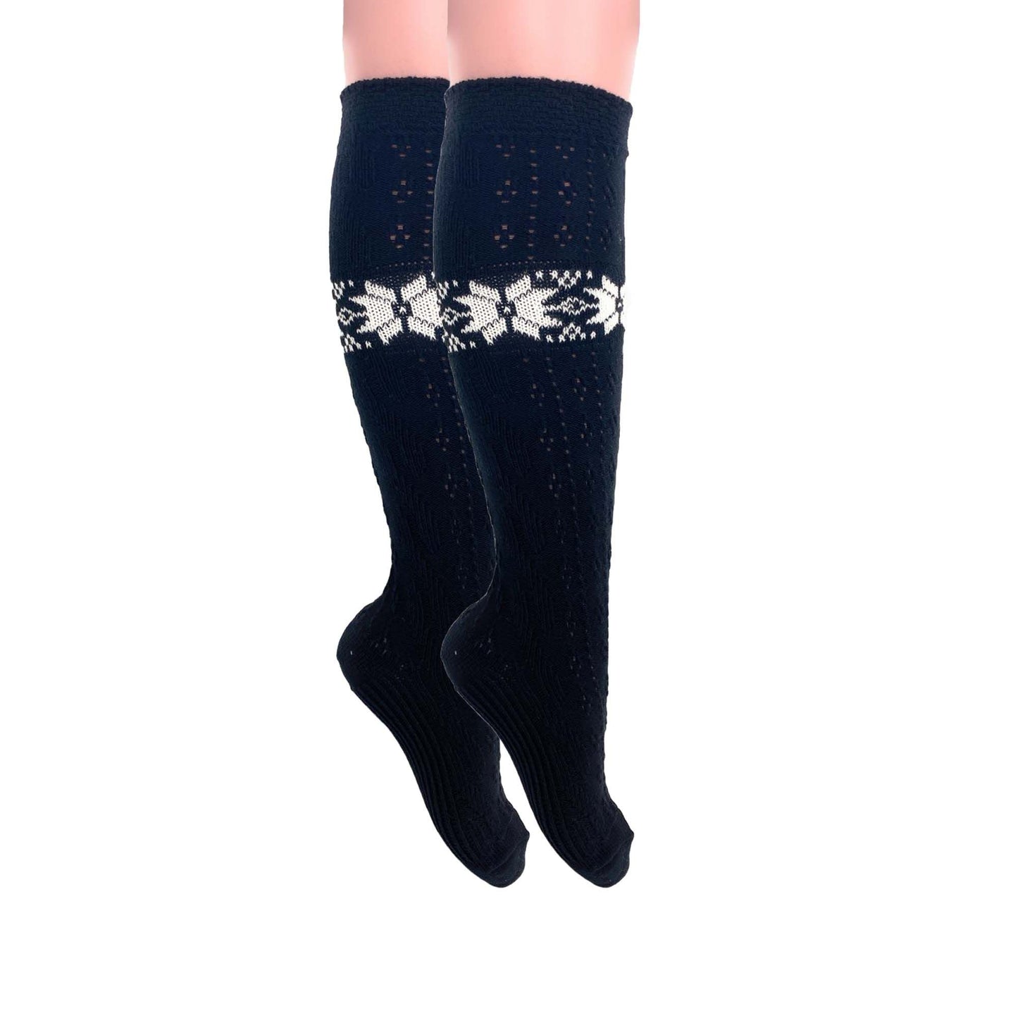 Cotton Knee High Knitted Socks for Women Novelty Knee Socks 1 Pair - DelightsDownSouth