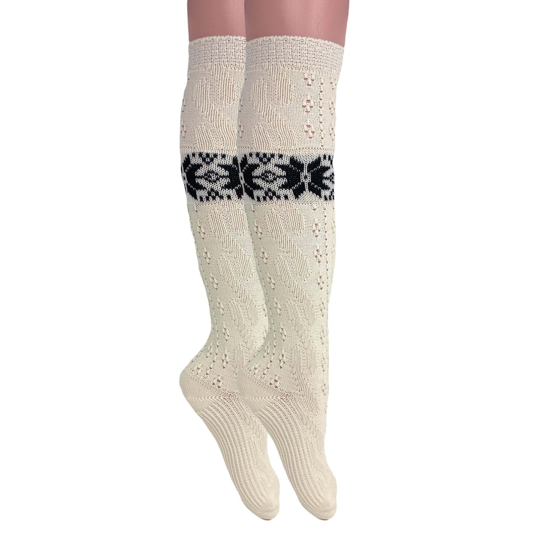 Cotton Knee High Knitted Socks for Women Novelty Knee Socks 1 Pair - DelightsDownSouth
