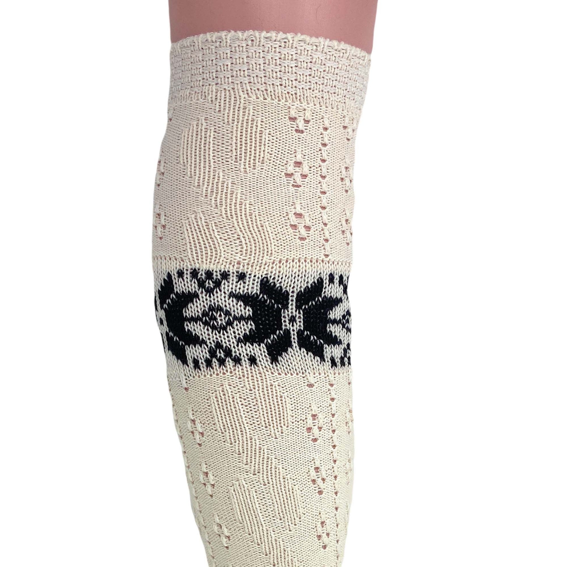 Cotton Knee High Knitted Socks for Women Novelty Knee Socks 1 Pair - DelightsDownSouth