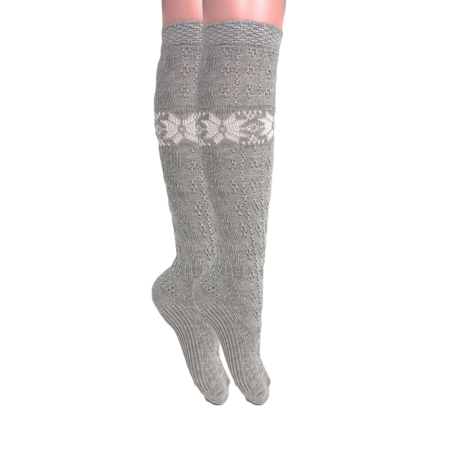Cotton Knee High Knitted Socks for Women Novelty Knee Socks 1 Pair - DelightsDownSouth