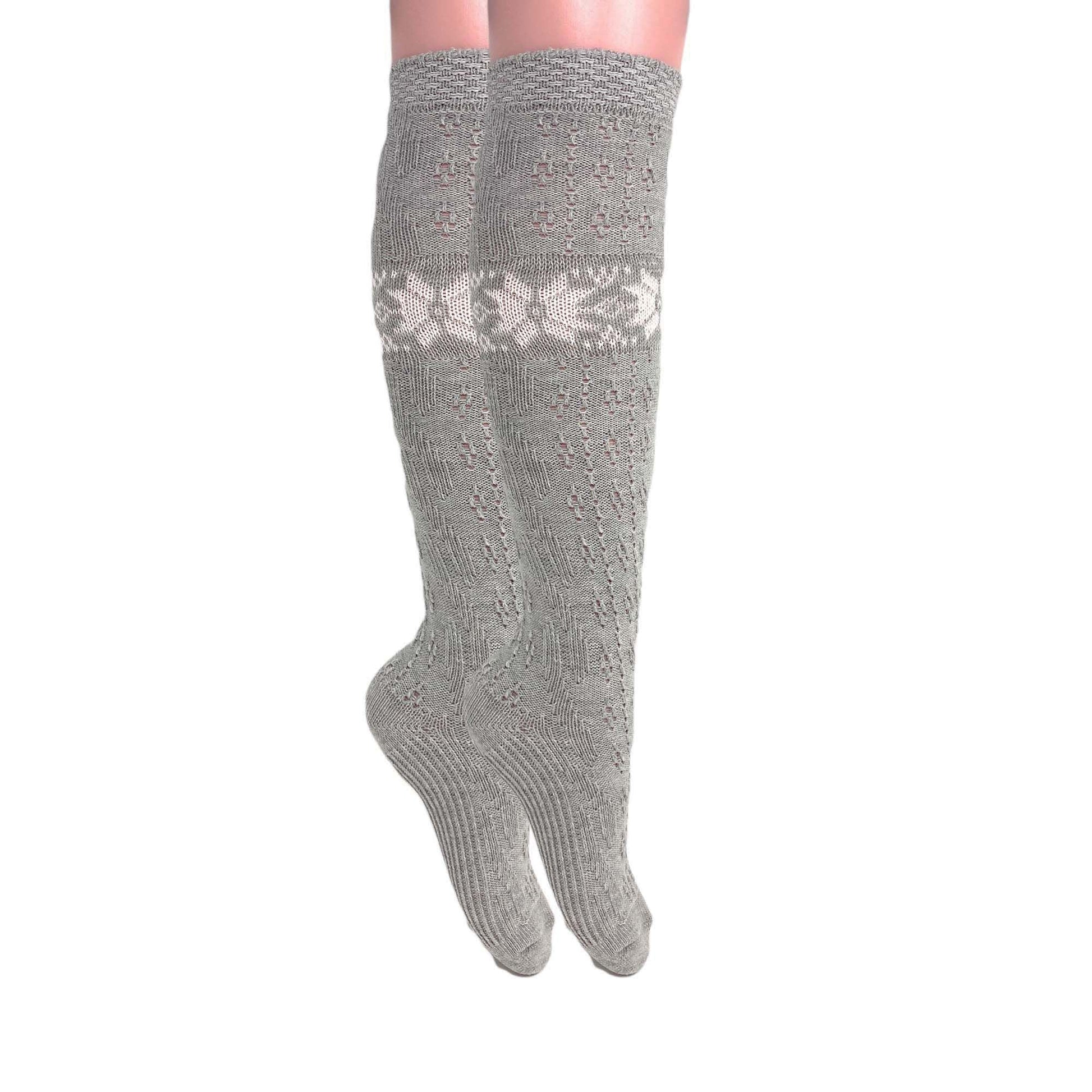Cotton Knee High Knitted Socks for Women Novelty Knee Socks 1 Pair - DelightsDownSouth