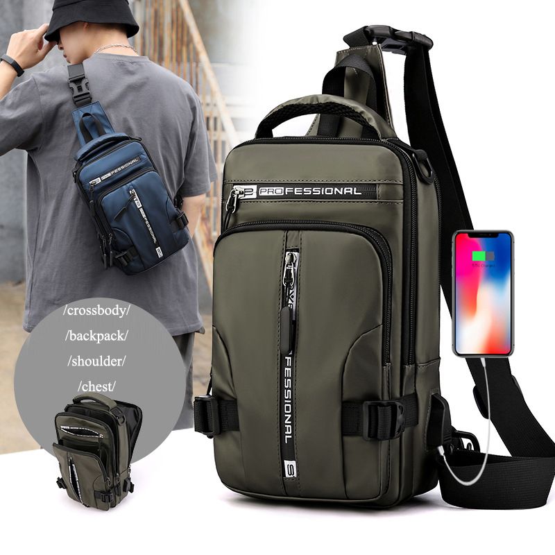Crossbody Bags Men Multifunctional Backpack Shoulder Chest Bags - DelightsDownSouth