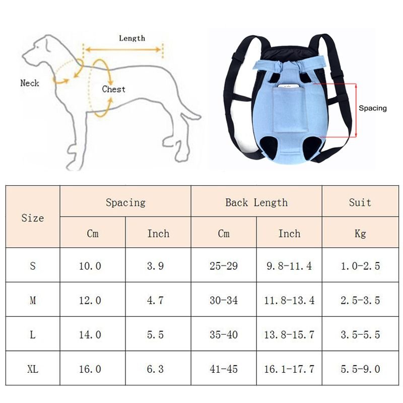 Denim Pet Dog Backpack Outdoor Travel Dog Cat Carrier Bag for Small Dogs Puppy Kedi Carring Bags Pets Products Trasportino Cane - DelightsDownSouth