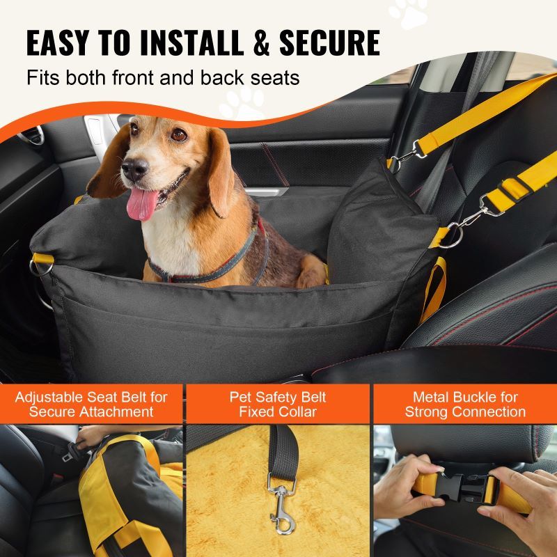 Dog Booster Car Seat Pet Car Seat for Small Dog - DelightsDownSouth