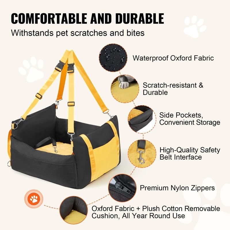 Dog Booster Car Seat Pet Car Seat for Small Dog - DelightsDownSouth