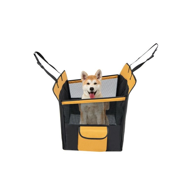 Dog Car Seat Cover for Small and Medium Dogs with Mesh Window - DelightsDownSouth