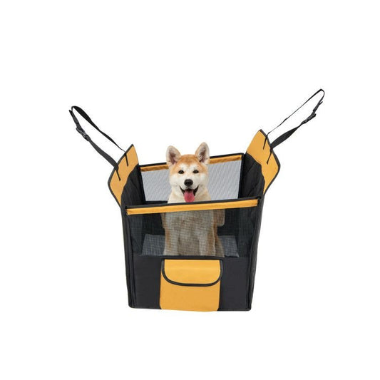 Dog Car Seat Cover for Small and Medium Dogs with Mesh Window - DelightsDownSouth