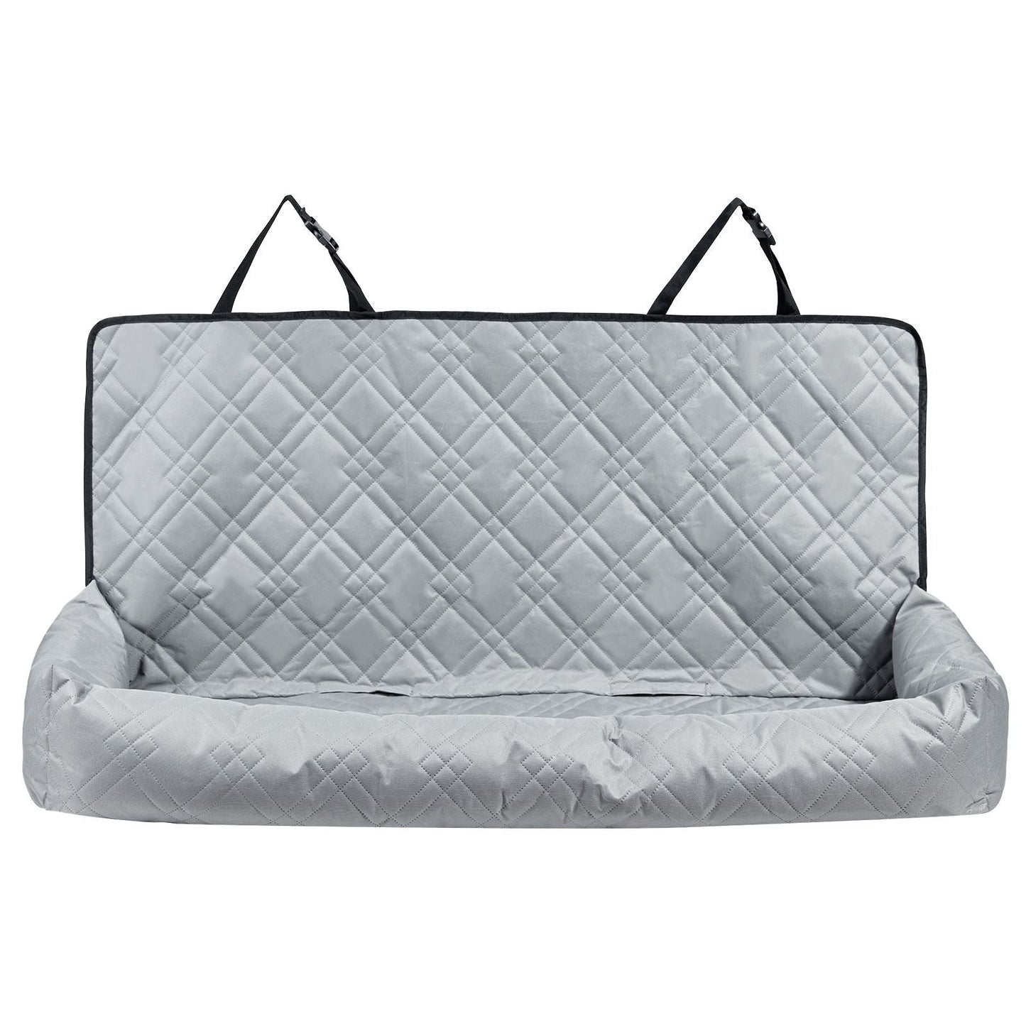 Dog Car Seat, Waterproof Dog Booster Seat for Car, Pet Car Seat with Clip - On Safety Leash, PP Cotton Filling, Dog Car Bed for Medium & Large Dog up to 100 lbs, Gray - DelightsDownSouth