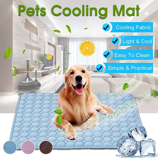 Dog Mat Cooling Summer Pad Mat For Dogs Cat Blanket Sofa Breathable Pet Dog Bed Summer Washable For Small Medium Large Dogs Car - DelightsDownSouth