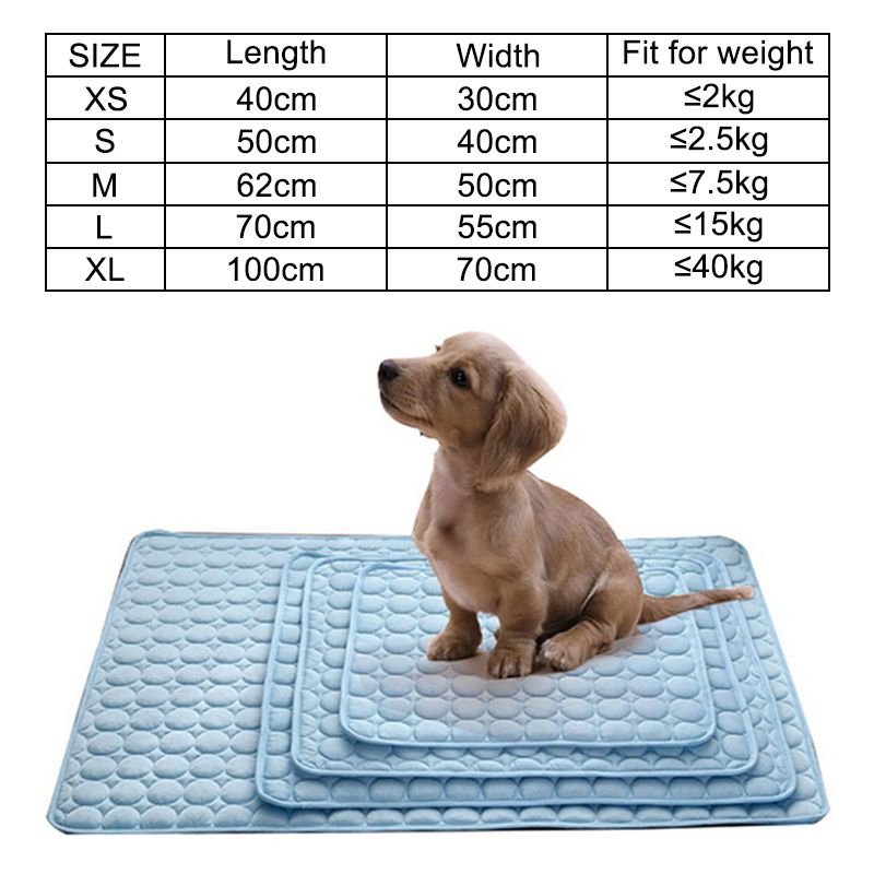 Dog Mat Cooling Summer Pad Mat For Dogs Cat Blanket Sofa Breathable Pet Dog Bed Summer Washable For Small Medium Large Dogs Car - DelightsDownSouth