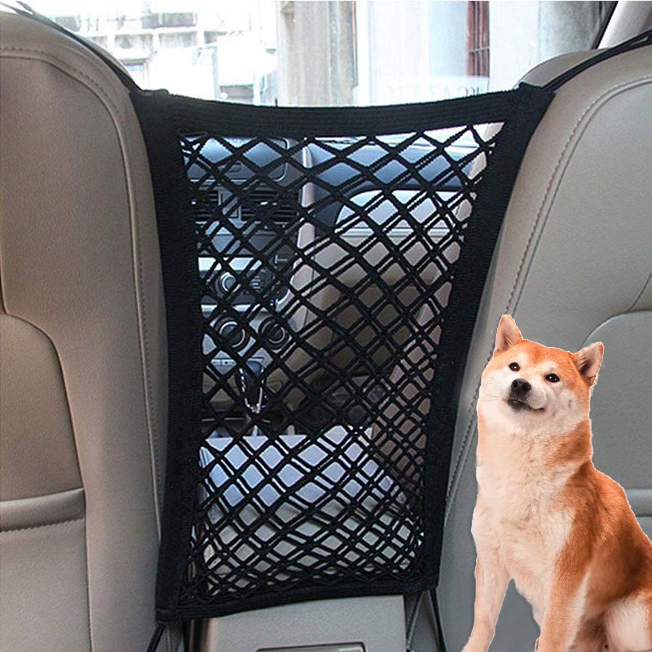 Dog Seat Fences Car Protection Net Safety Storage Bag Pet Mesh Travel Isolation Back Seat Safety Barrier Puppy Accessories - DelightsDownSouth