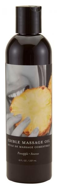 Earthly Body Edible Massage Oil Pineapple 8 Oz - DelightsDownSouth