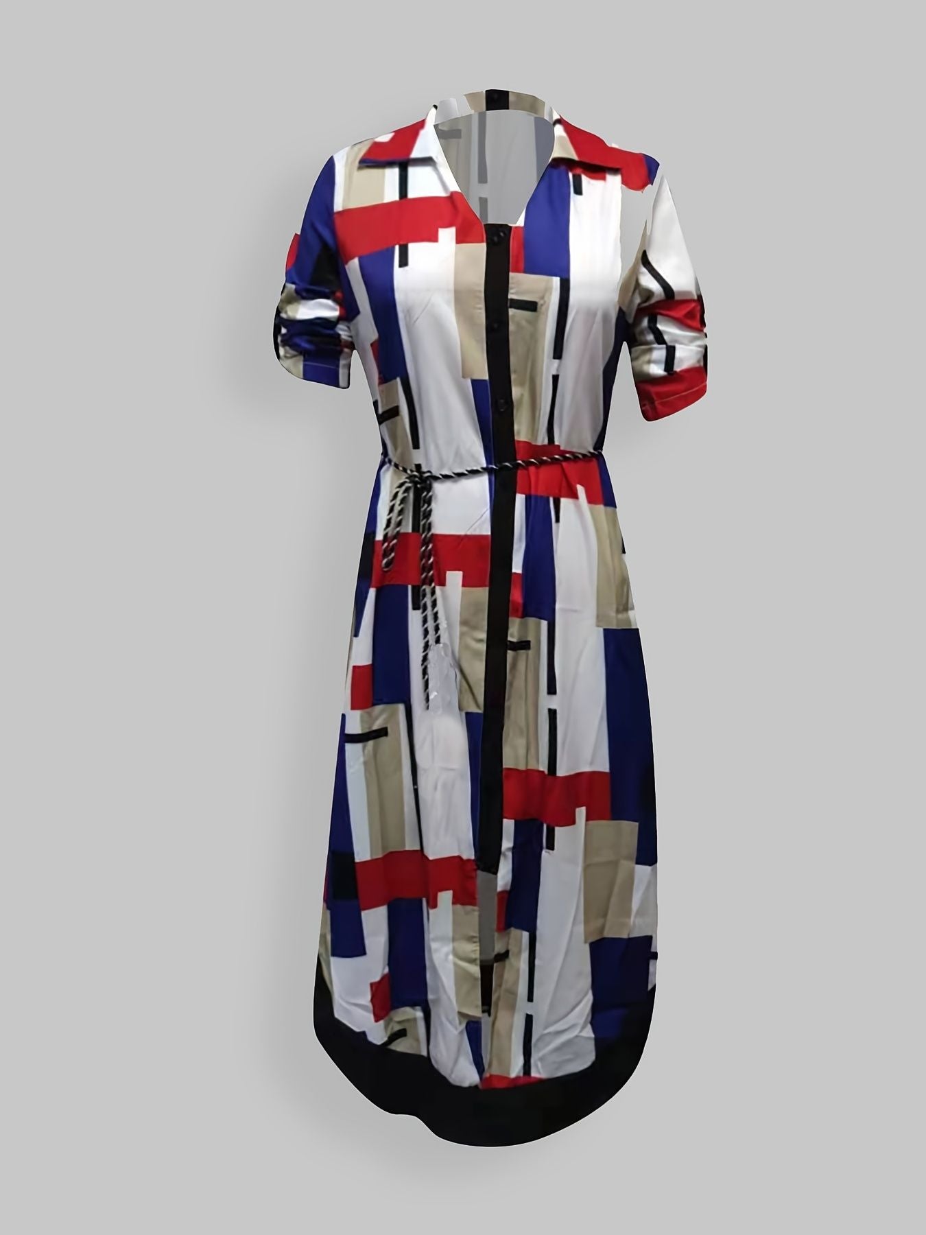 Elegant Summer High Waist Fashion Ditsy Floral Print Dress; Slim Temperament Maxi Dresses; Women's Clothing - DelightsDownSouth