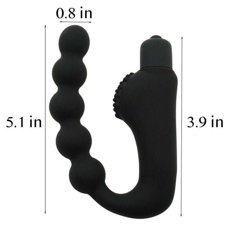 Eros – Black Anal Bead Vibrator - DelightsDownSouth