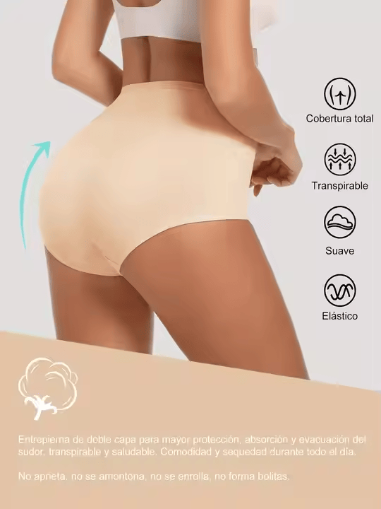 Essential 4 Pack Women's Full Coverage Underwear Briefs in Solid Colors - DelightsDownSouth