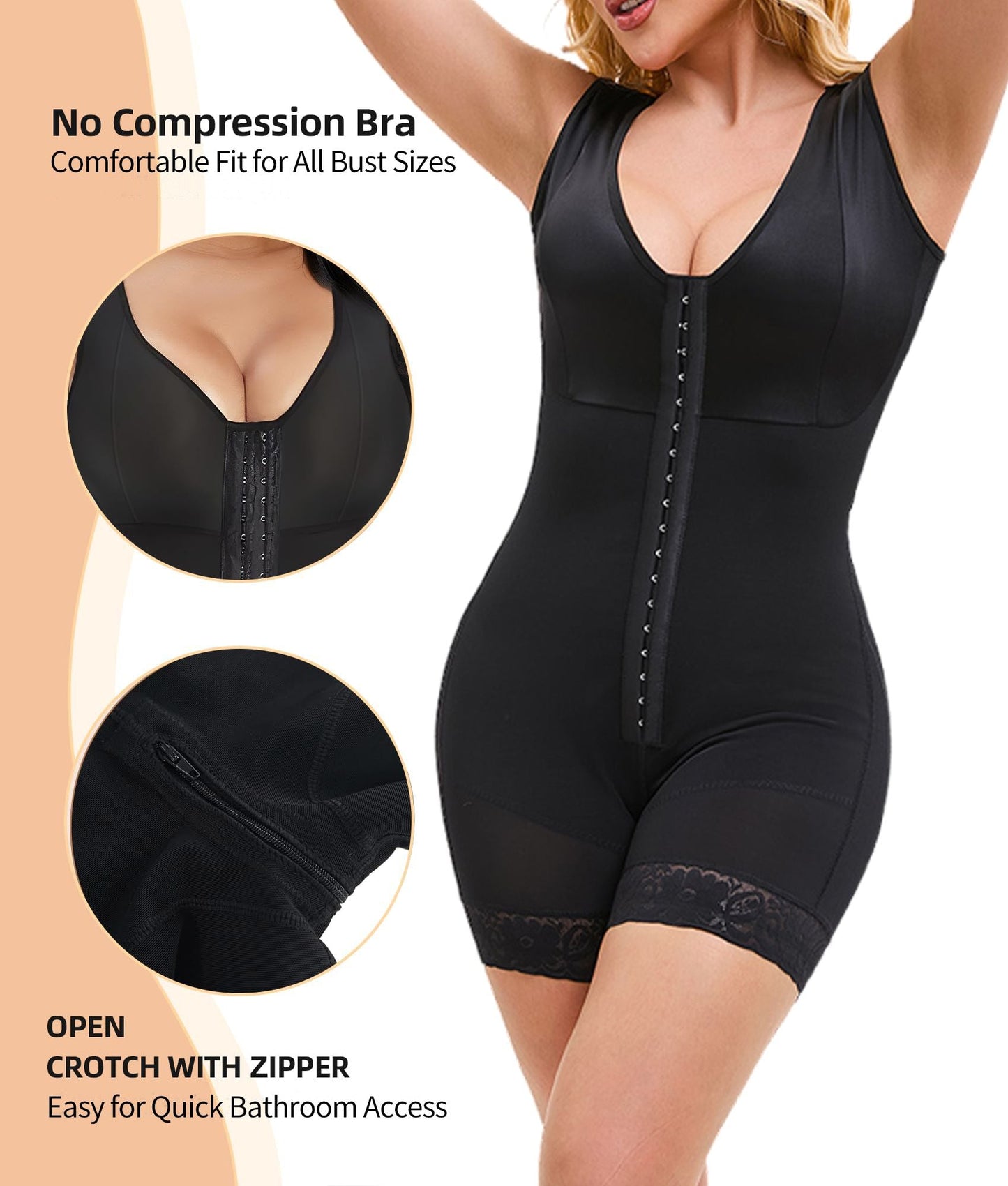 Fajas Colombianas Shapewear for Women Tummy Control Post Surgery Full Body Shaper Butt Lifter with Zipper Crotch skimsbodysuits solleonnewfajascurve elegant figure fajas melibelt bodysuitfajashaper - DelightsDownSouth