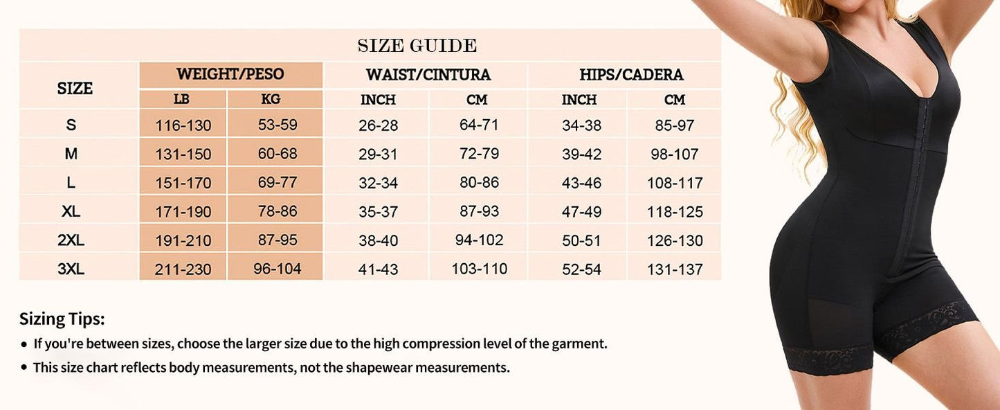 Fajas Colombianas Shapewear for Women Tummy Control Post Surgery Full Body Shaper Butt Lifter with Zipper Crotch skimsbodysuits solleonnewfajascurve elegant figure fajas melibelt bodysuitfajashaper - DelightsDownSouth