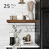 Floating Shelves for Wall Bathroom Shelf Bedroom Kitchen Living Room Hanging Book Shelves Small Farmhouse Decor 16 inch Set of 3, Rustic Brown - DelightsDownSouth
