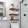 Floating Shelves for Wall Bathroom Shelf Bedroom Kitchen Living Room Hanging Book Shelves Small Farmhouse Decor 16 inch Set of 3, Rustic Brown - DelightsDownSouth