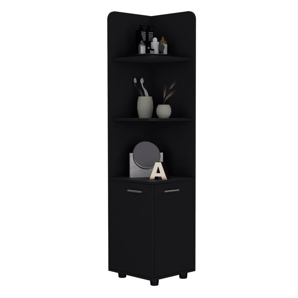 Freestanding Cabinet Kairatu , Bathroom, Black - DelightsDownSouth