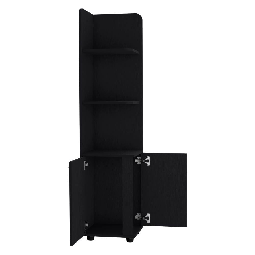 Freestanding Cabinet Kairatu , Bathroom, Black - DelightsDownSouth