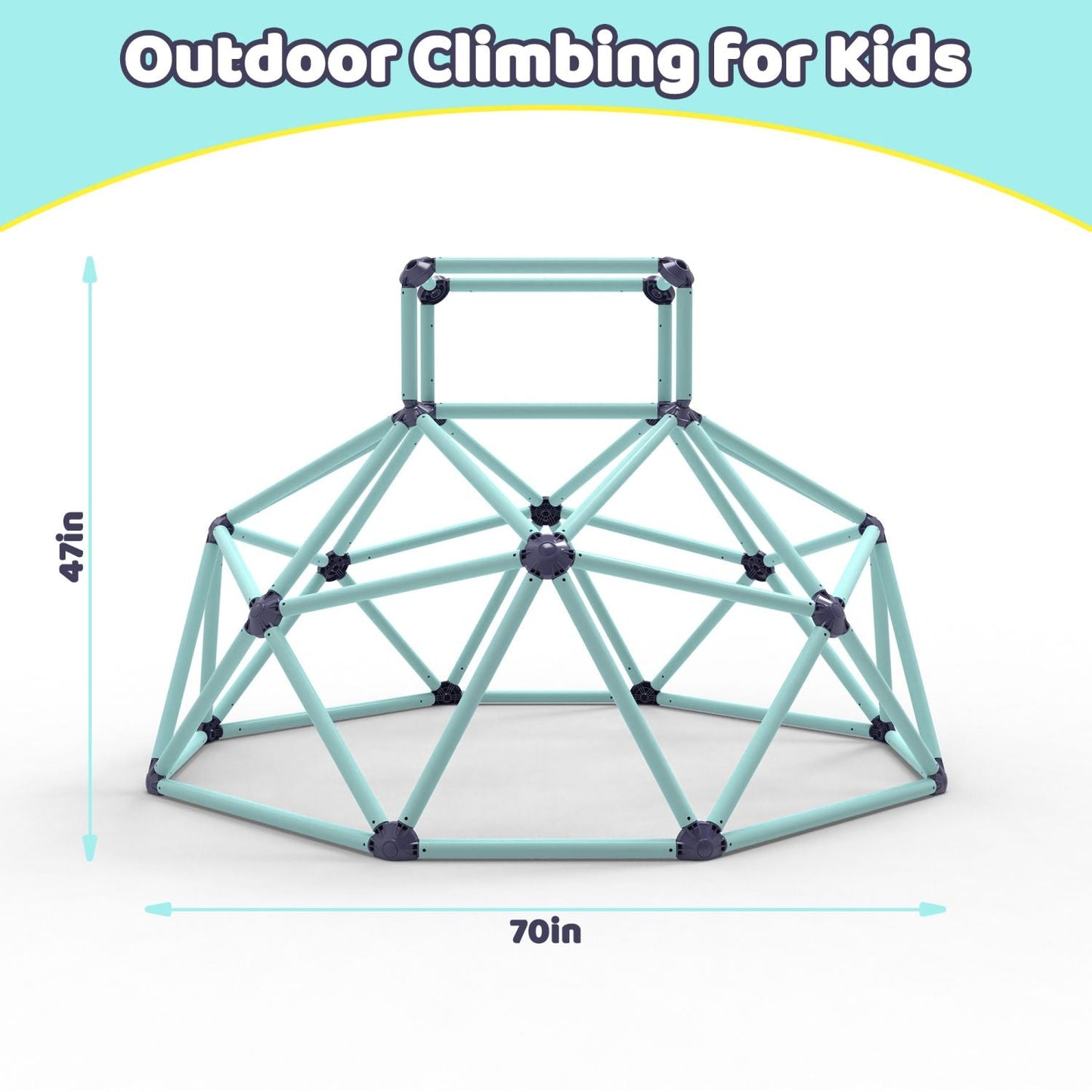 Geometric Climbing Dome – Sturdy, Strong Load Capacity, Easy Assembly, Portable, and Versatile for Indoor and Outdoor Use, for Kids Ages 3 to 10 - DelightsDownSouth