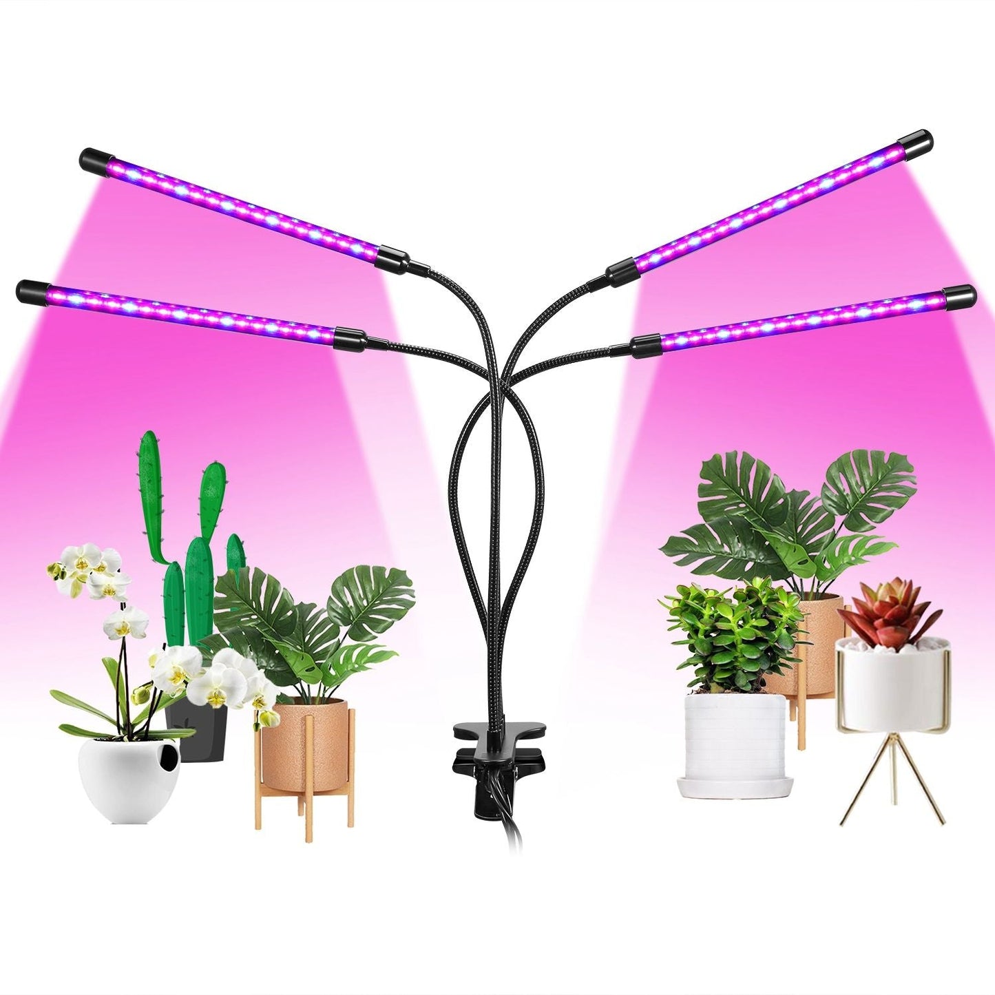 Grow Lights for Indoor Plants, iMounTEK 80W 80 LEDs Plant Lights with Red Blue Full Spectrum 10 Dimmable Level - DelightsDownSouth