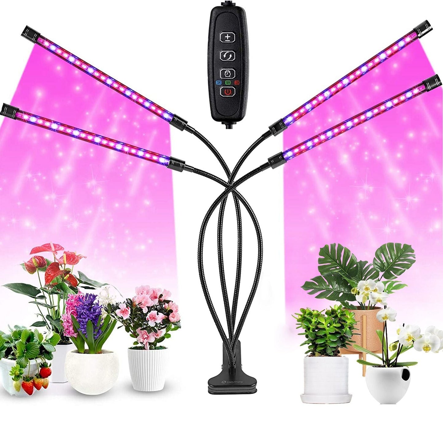 Grow Lights for Indoor Plants, iMounTEK 80W 80 LEDs Plant Lights with Red Blue Full Spectrum 10 Dimmable Level - DelightsDownSouth