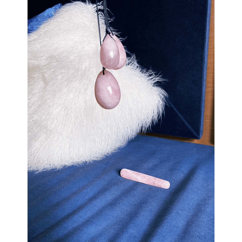 HARMONIA - The Enlightenment and Healing Rose Quartz Egg Set - DelightsDownSouth