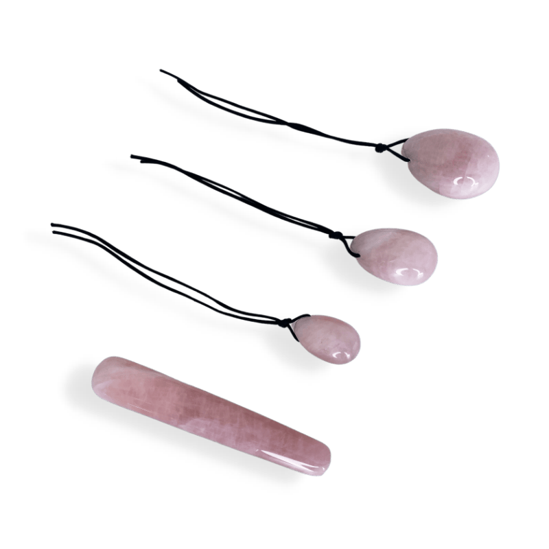 HARMONIA - The Enlightenment and Healing Rose Quartz Egg Set - DelightsDownSouth