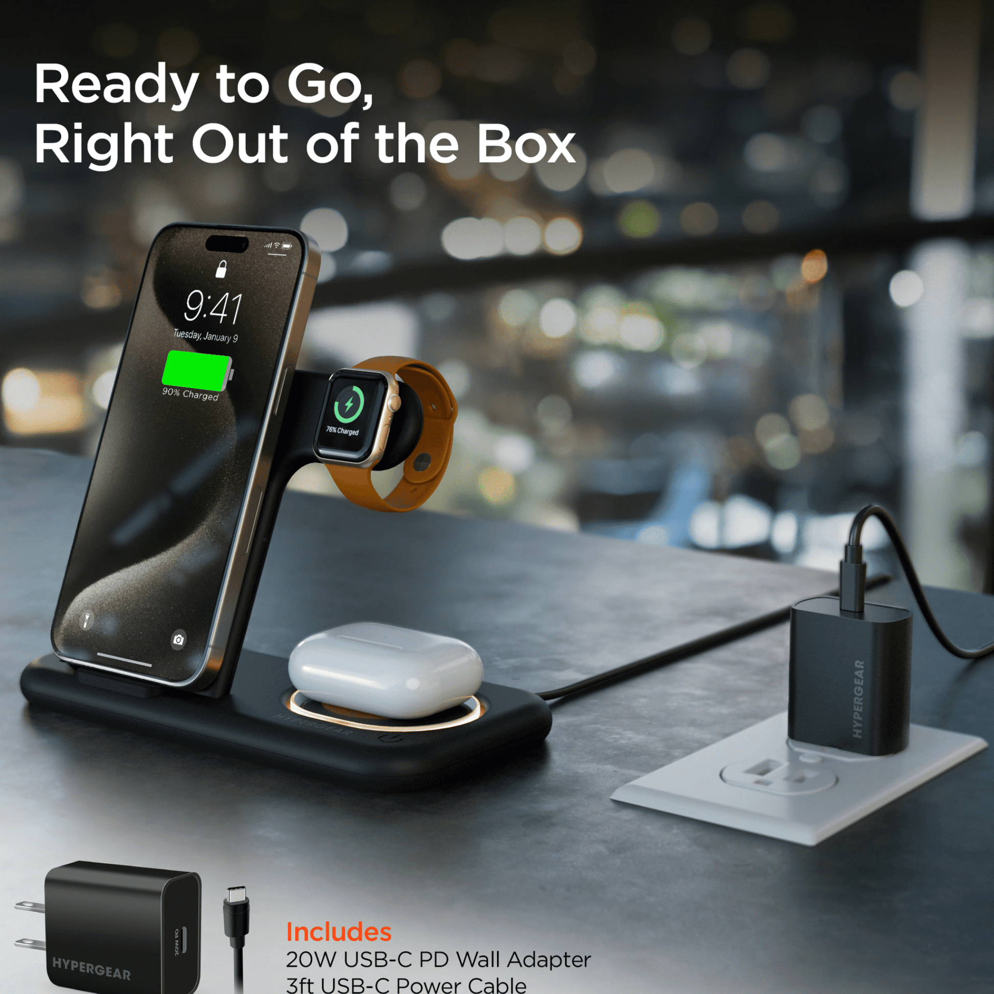 HyperGear 4 in 1 Wireless Charging Stand - DelightsDownSouth