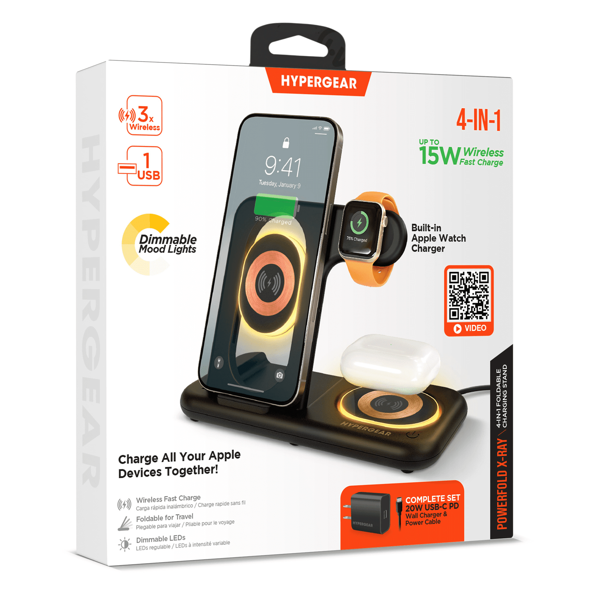 HyperGear 4 in 1 Wireless Charging Stand - DelightsDownSouth