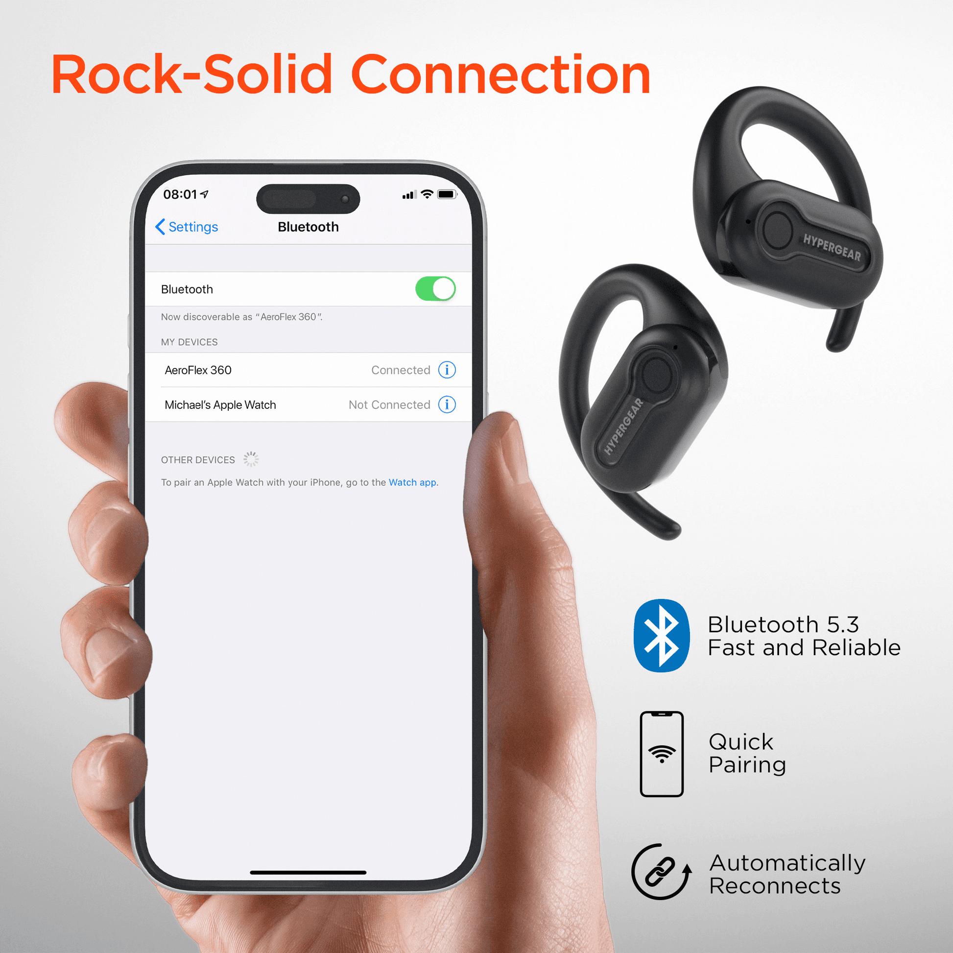 HyperGear AeroFlex 360 Open - Ear True Wireless Earbuds - DelightsDownSouth